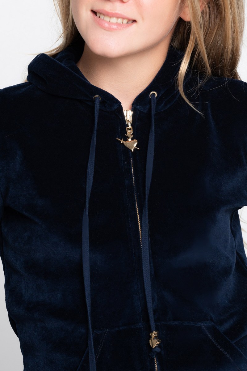 HOODED VELOUR JACKET FOR TEENS-23633000-425