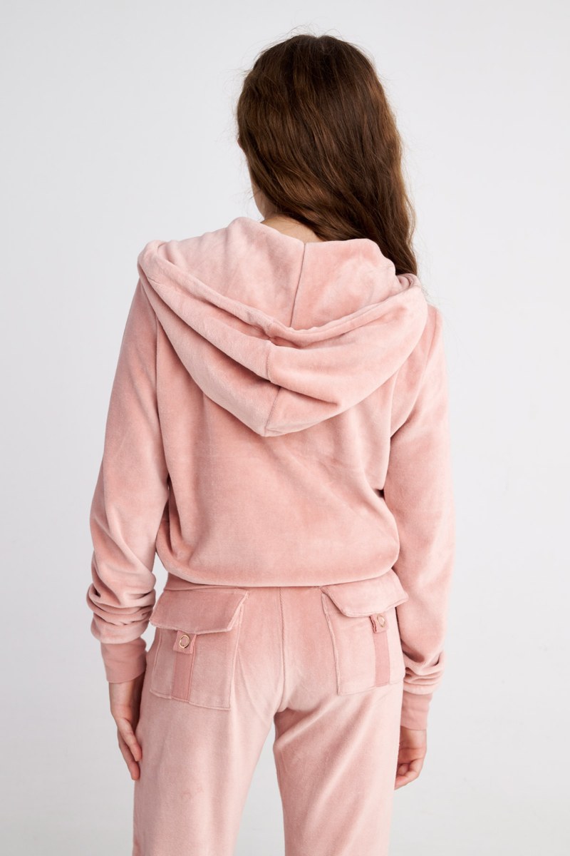 HOODED VELOUR JACKET FOR TEENS-23633000-835