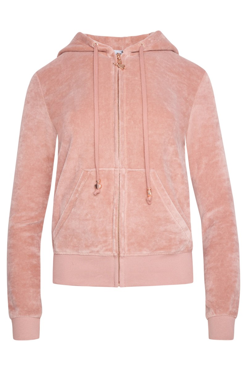 HOODED VELOUR JACKET FOR TEENS-23633000-835