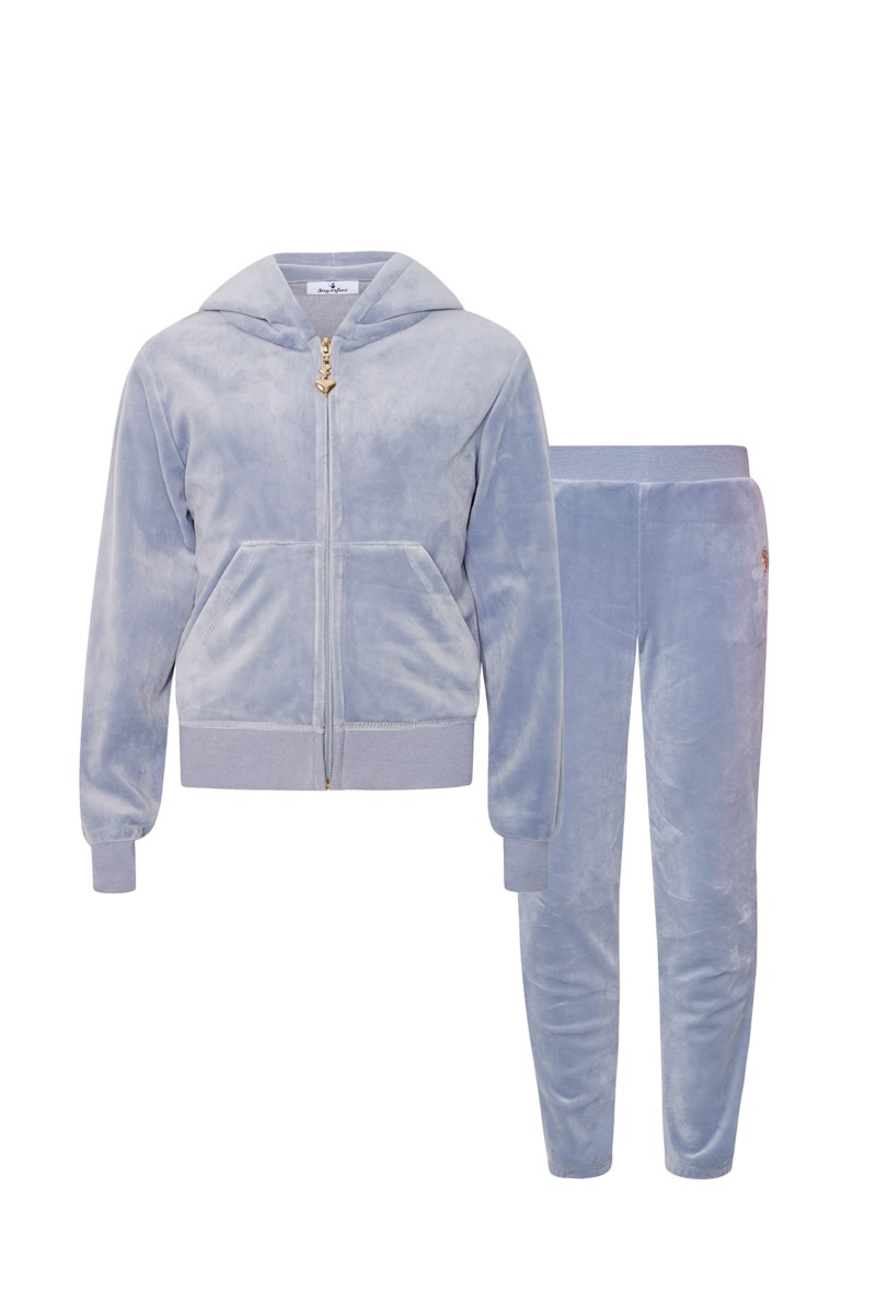 SUPER SOFT VELOUR MONOCHROME GIRLS TRACKSUIT SET-23638000-203