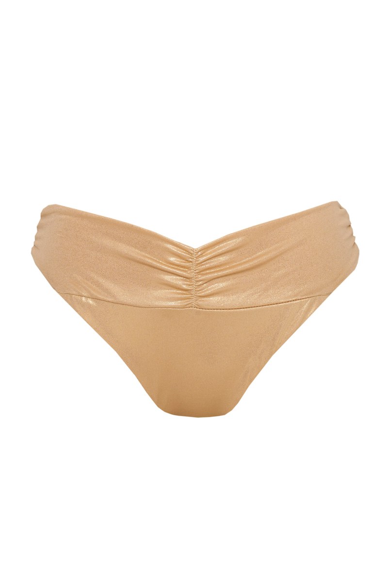 FASHION SOLIDS BIKINI SLIP WITH FRONT TWIST DETAIL-23802050-303