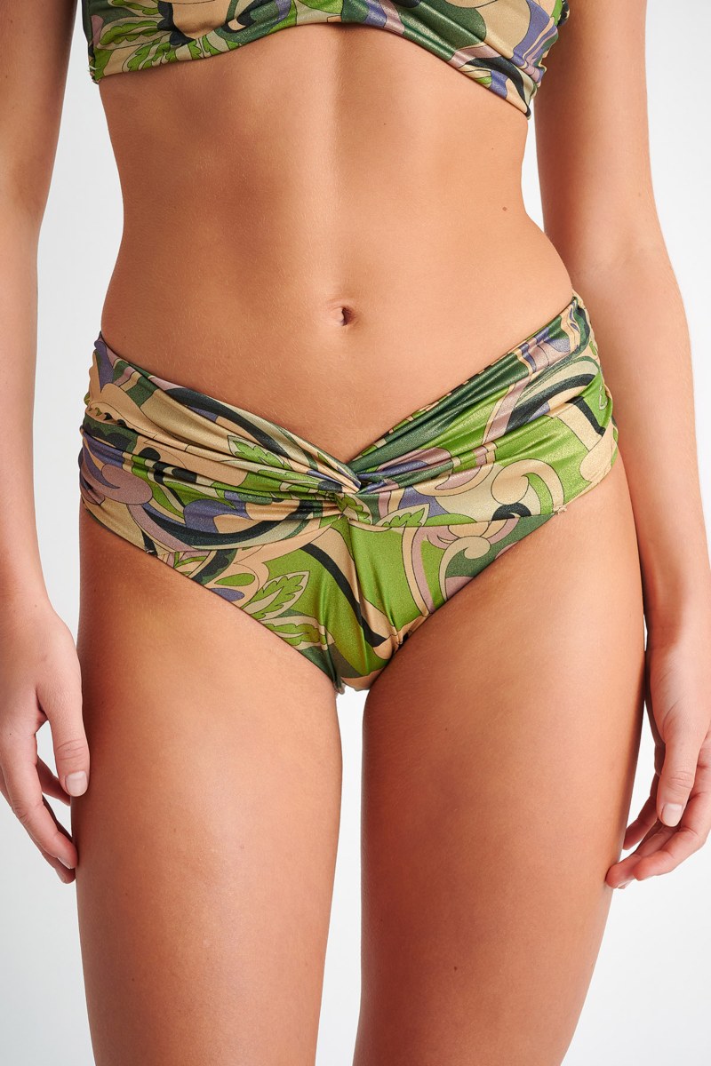 PRINTED BIKINI SLIP WITH FRONT TWIST DETAIL-23802075-303