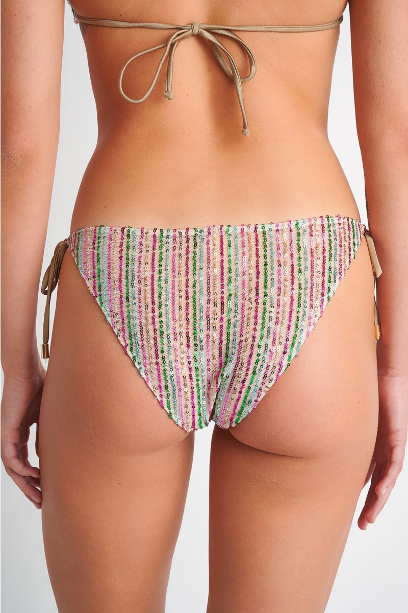 EXCLUSIVE TIE-SIDE SWIMWEAR BIKINI SLIP WITH MULTICOLOR SEQUINS-23802088-301