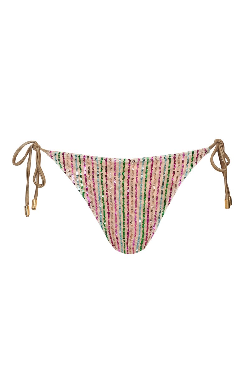 EXCLUSIVE TIE-SIDE SWIMWEAR BIKINI SLIP WITH MULTICOLOR SEQUINS-23802088-301