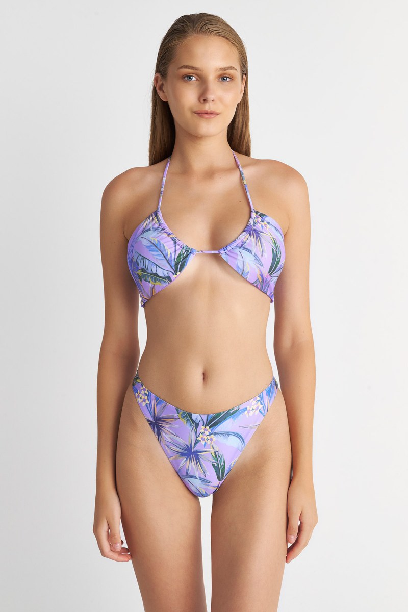 FLORAL PRINTED HIGH WAISTED SWIMWEAR BIKINI BOTTOM-23802337-800