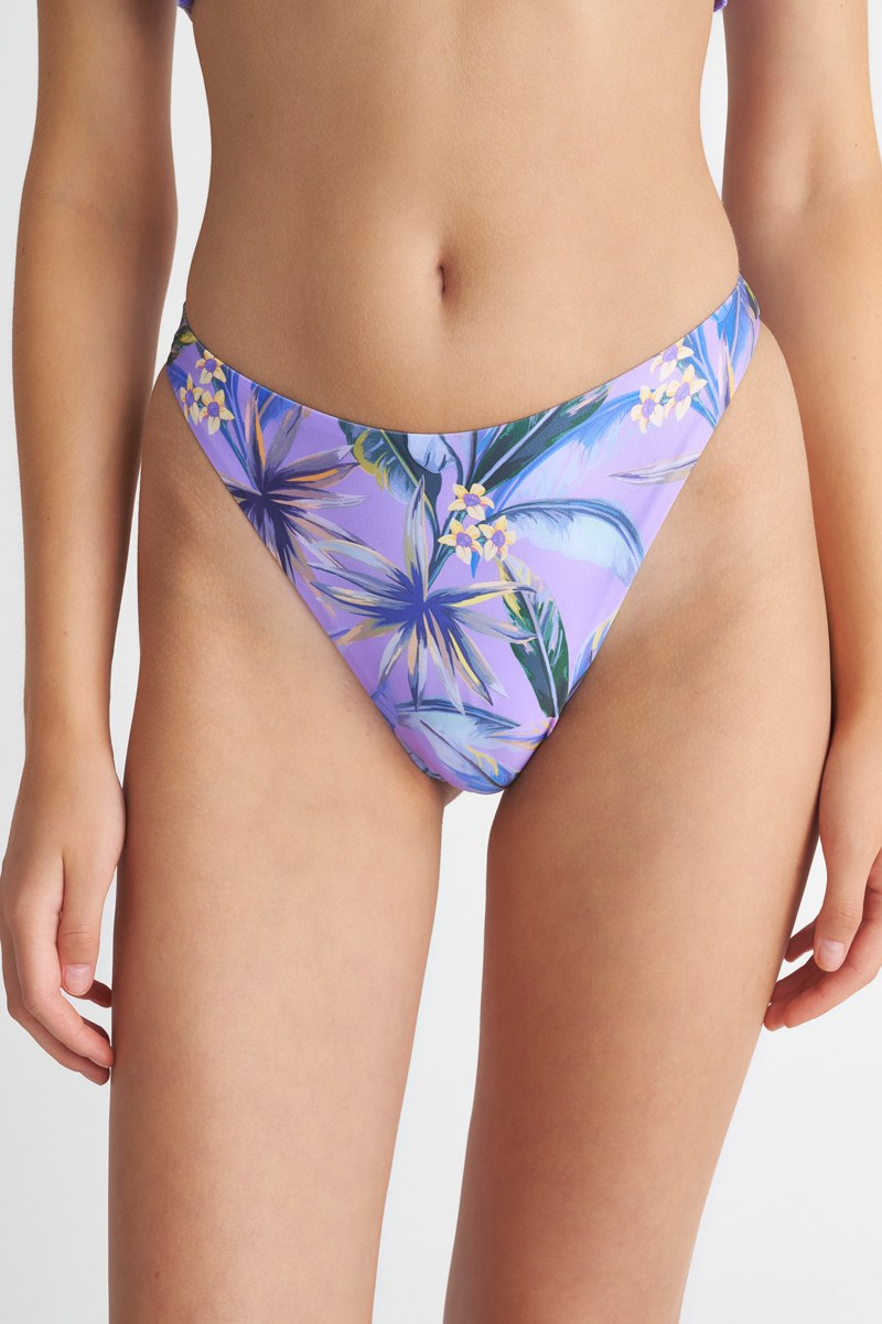 FLORAL PRINTED HIGH WAISTED SWIMWEAR BIKINI BOTTOM-23802337-800