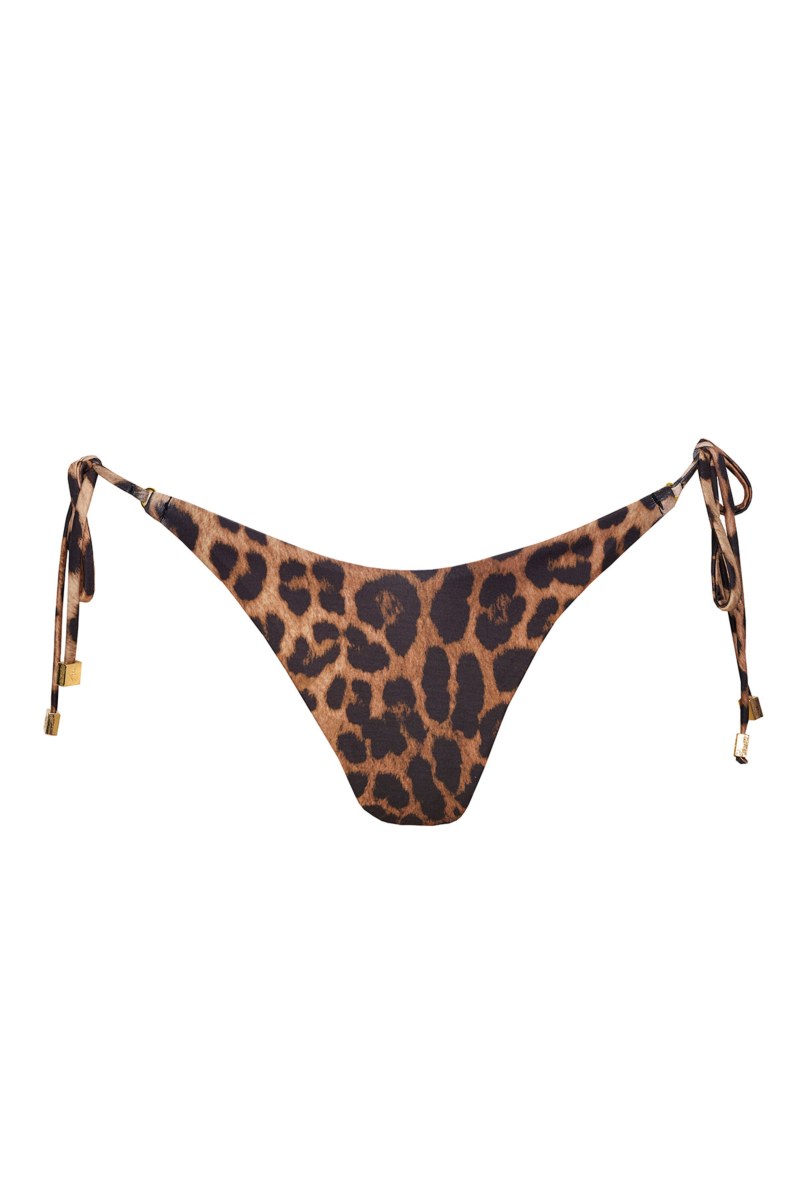 FASHION LEOPARD PRINTED BRAZILIAN TIE-SIDE BIKINI BOTTOM-23802520-331