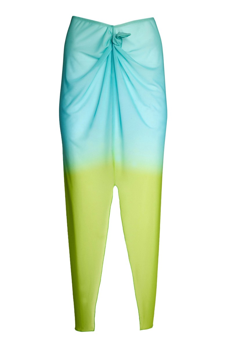 TIE-DYE PRINTED MESH SKIRT/PAREO WITH FRONT SLIT-23805114-500