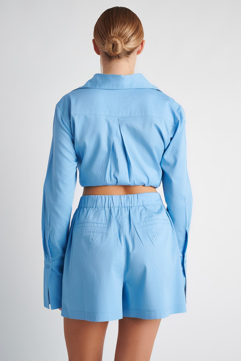 COTTON POPLIN SHORTS-23810067-420