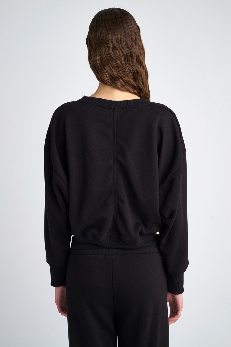 COTTON CROPPED SWEATSHIRT-23812074-110