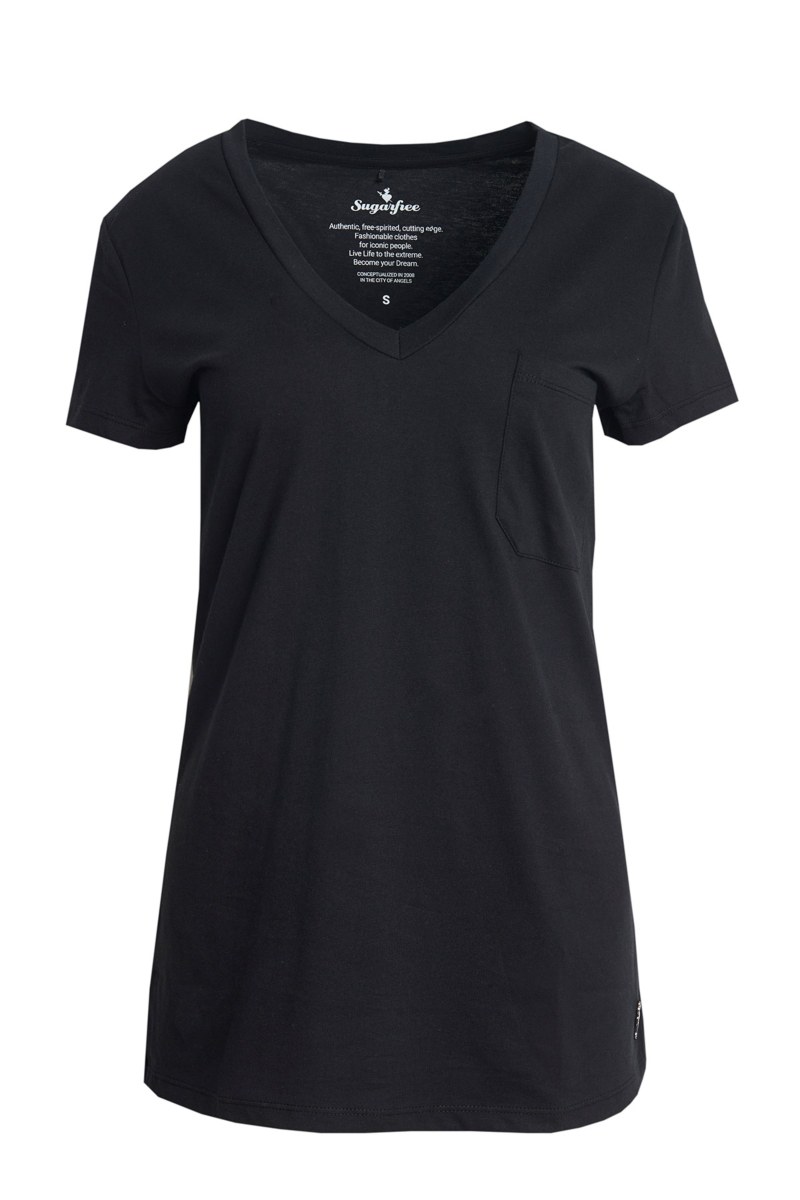 BASIC ORGANIC COTTON T-SHIRT IN 'V' NECKLINE-23812098-110