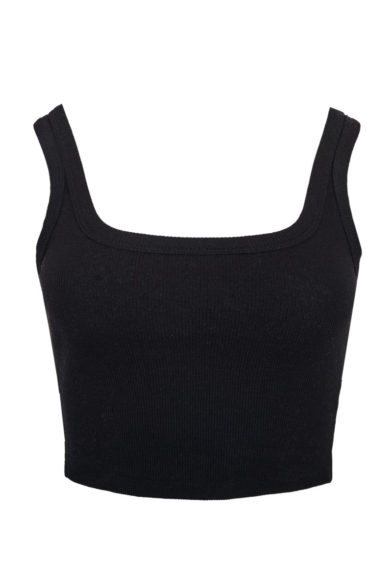 ELASTIC RIBBED CROP TOP WITH STRAPS-23812112-110