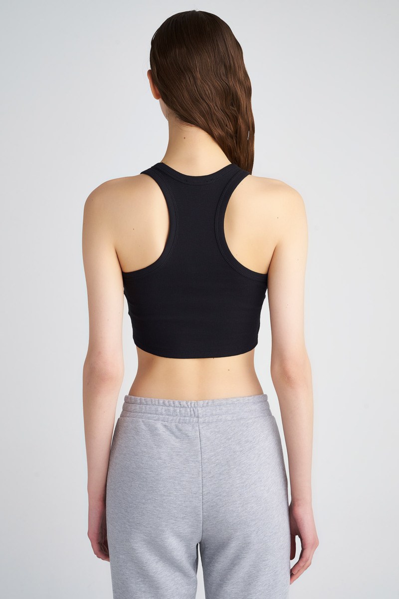 CROPPED RIB HALTER COTTON TOP-23812140-110