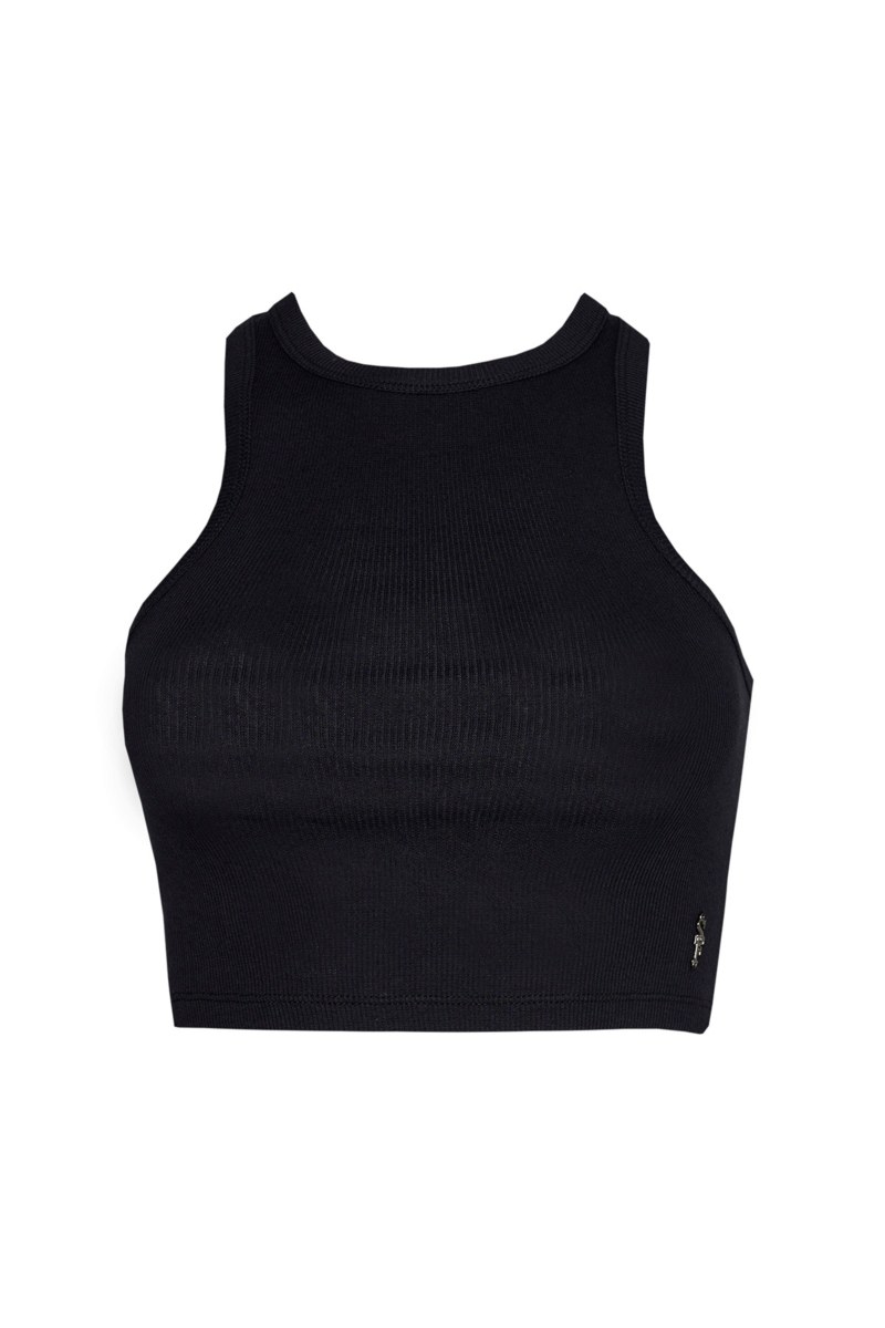 CROPPED RIB HALTER COTTON TOP-23812140-110