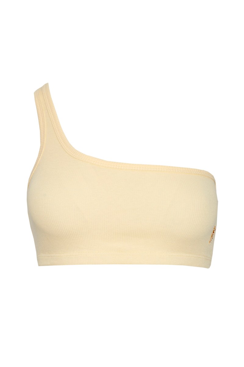 ONE SHOULDER COTTON RIBBED CROP TOP-23812232-601