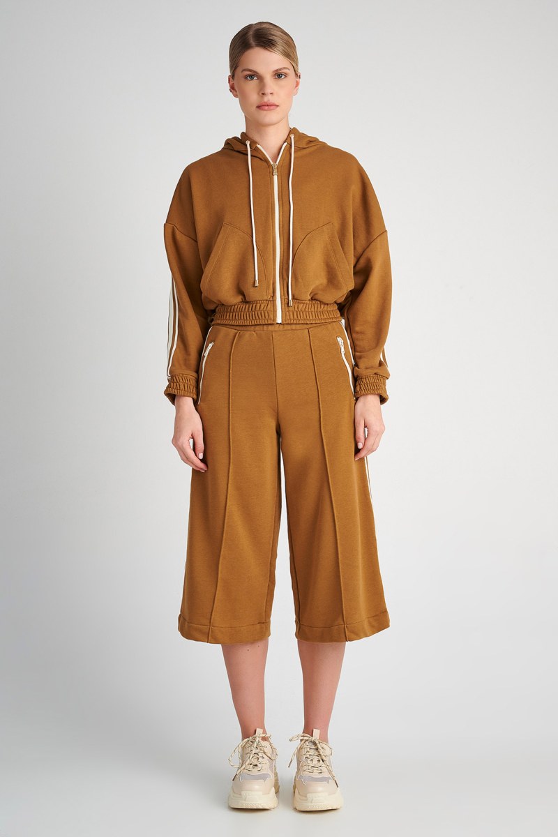 EXCLUSIVE CROPPED COTTON JACKET WITH STRIPES AT SLEEVES-23813014-311