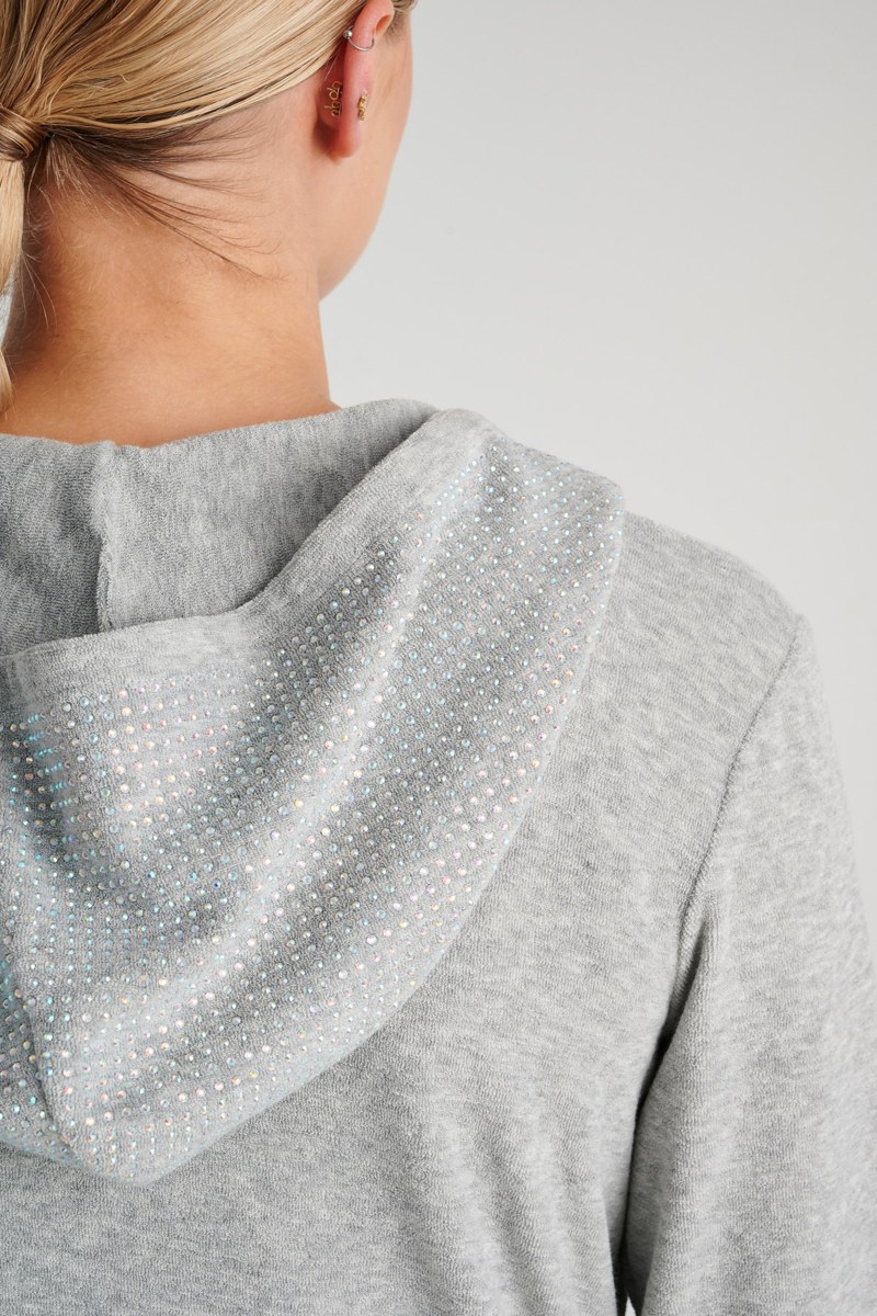 TERRY JACKET WITH STRASS ON THE HOOD-23813200-203