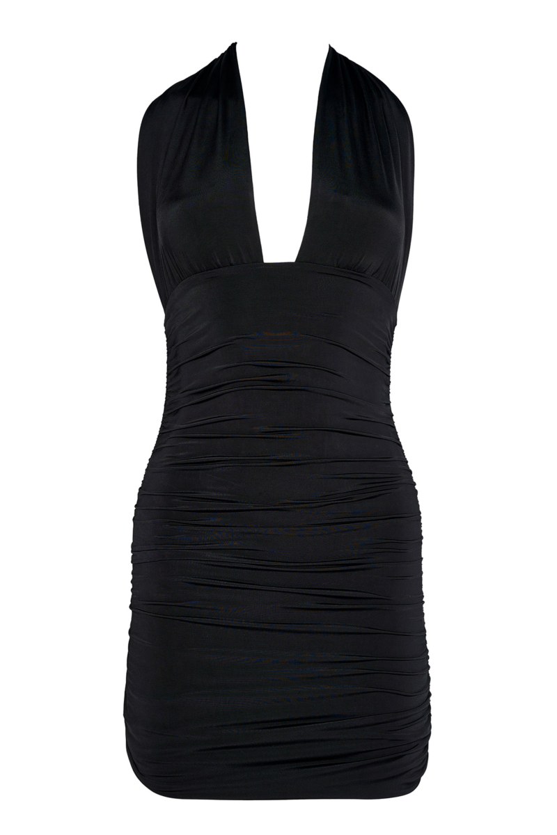 HALTER MONOCHROME MINI DRESS-23814041-110