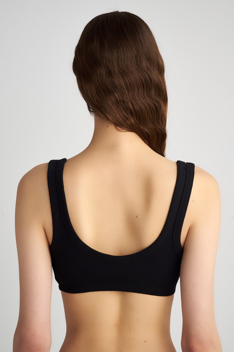 COTTON CROPPED RIB BRALETTE-23818141-110