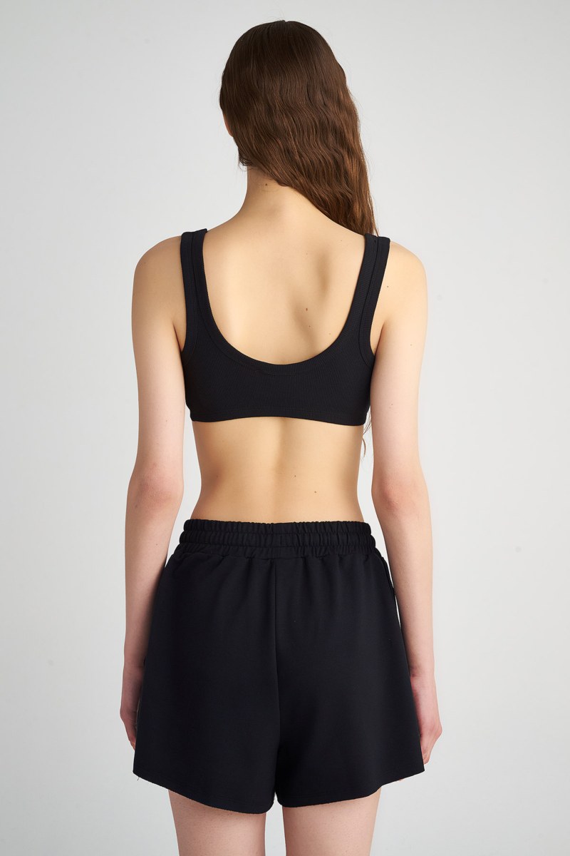 COTTON CROPPED RIB BRALETTE-23818141-110