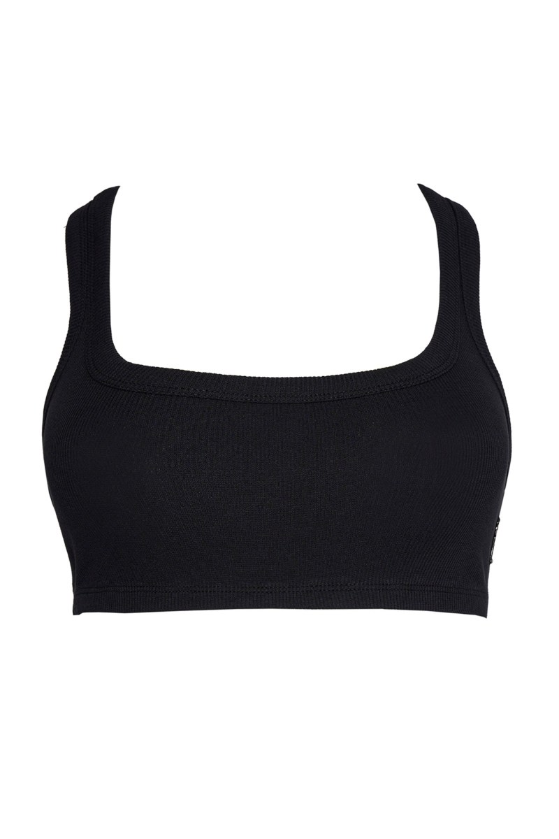 COTTON CROPPED RIB BRALETTE-23818141-110