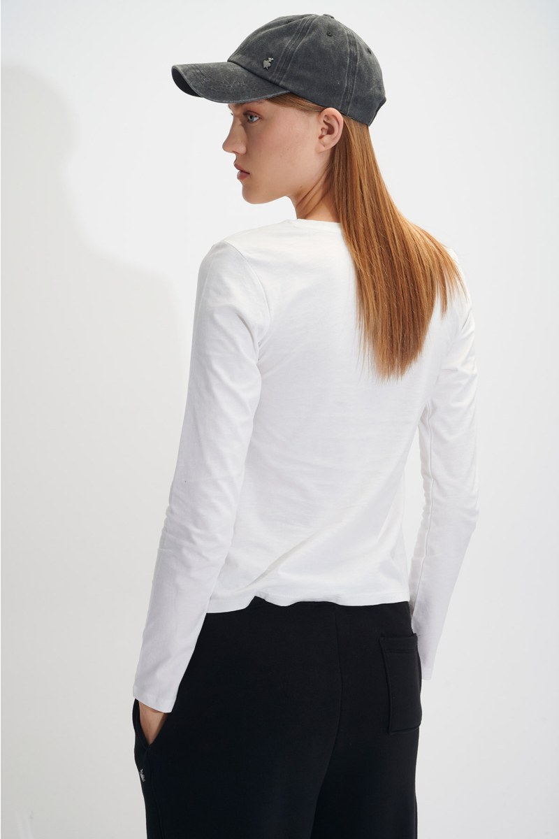 LONG SLEEVED BASIC COTTON TOP-23832032-102