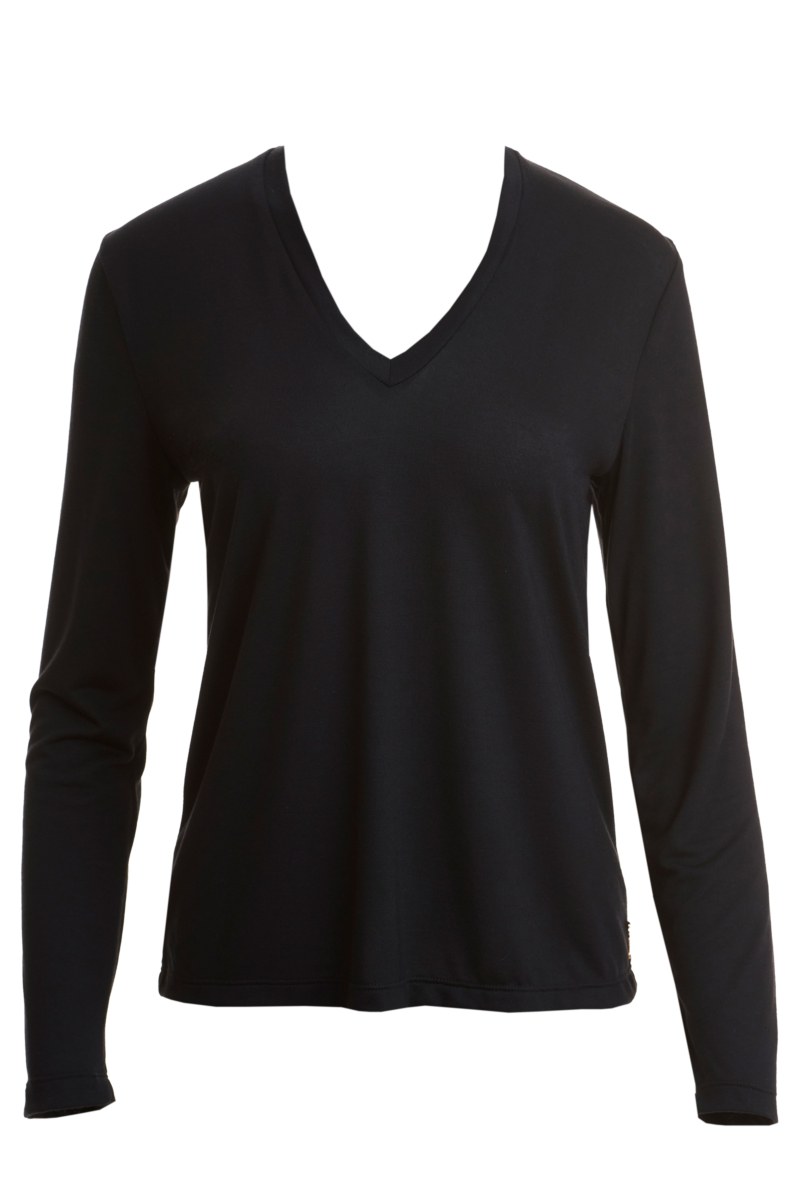 COTTON BASIC TOP IN 'V' NECKLINE-23832033-110