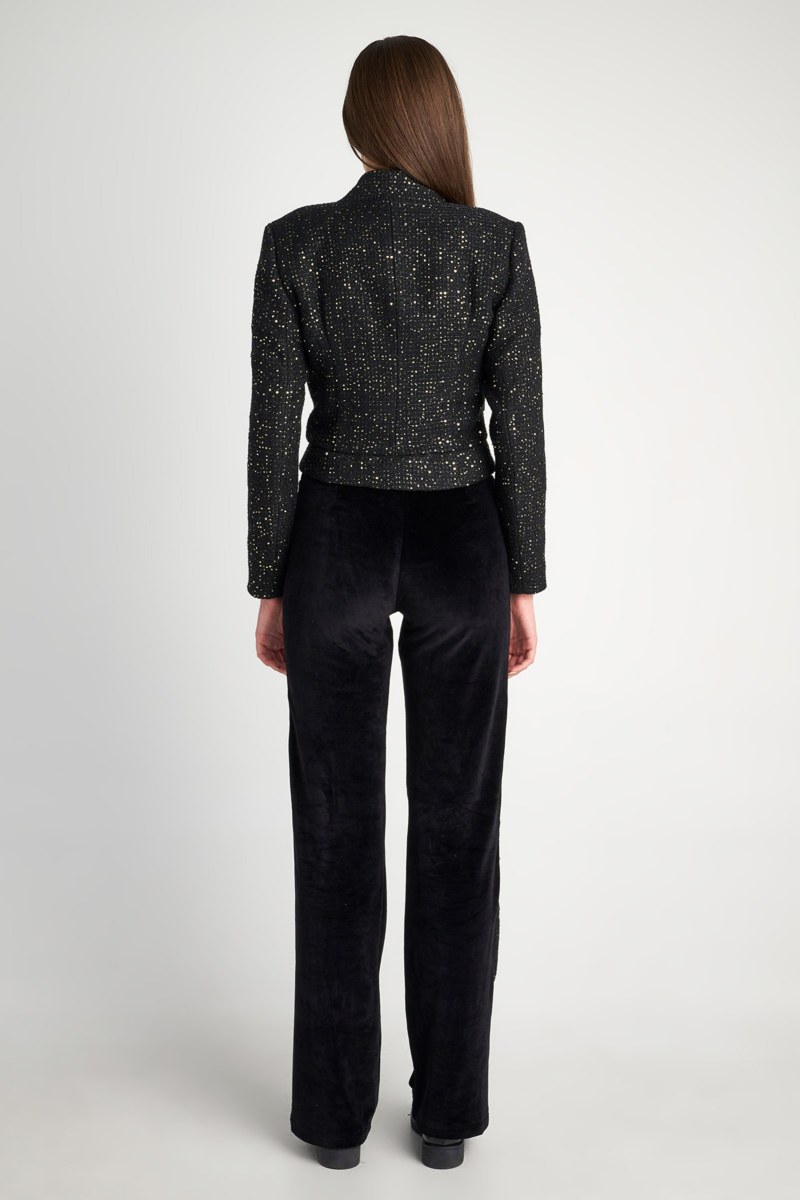 CROPPED BLAZER WITH CONTRAST BUTTONS-23833157-110