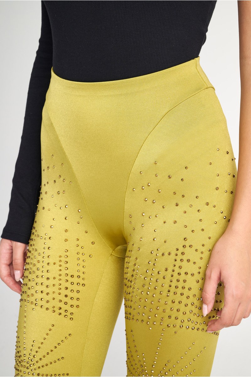 STRASS EMBELLISHED STIRRUP LEGGINGS-23835089-503