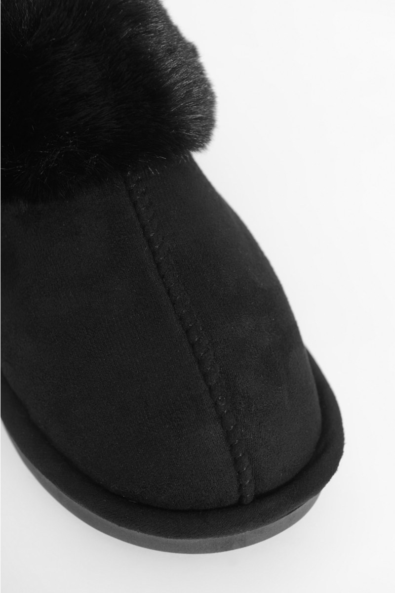 FAUX FUR PLATFORM SLIPPERS-23839065-110