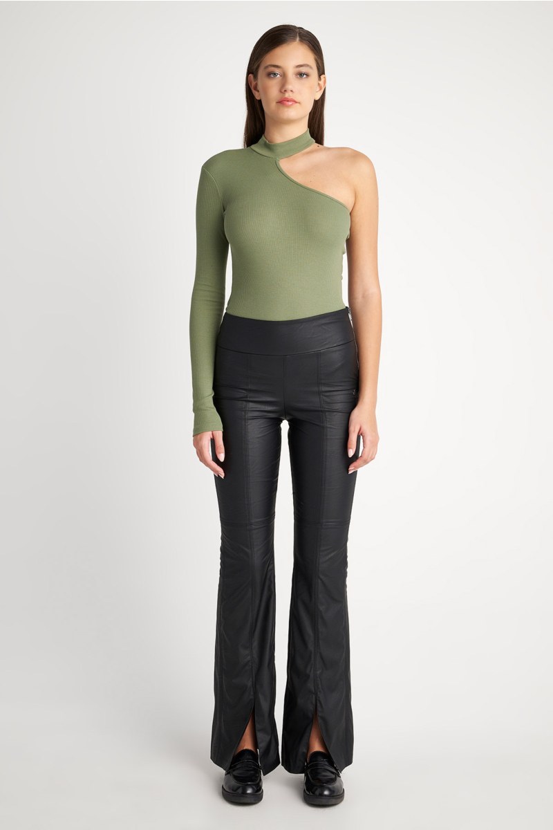 RIBBED ONE-SHOULDER BODYSUIT-23866039-915