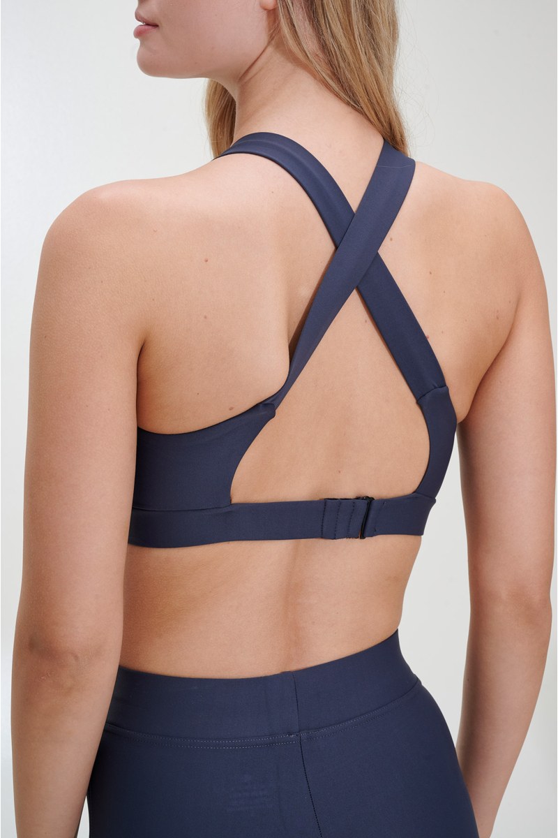 SATIN TOUCH SPORTS BRA WITH STRAPPY CROSSED BACK-23868007-920