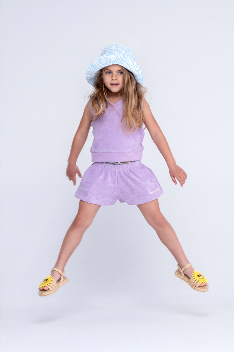 TERRY SHORTS IN LOOSE FIT FOR GIRLS-24610041-803