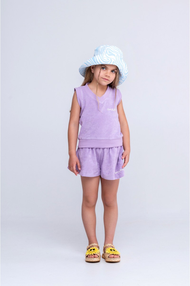 TERRY SHORTS IN LOOSE FIT FOR GIRLS-24610041-803