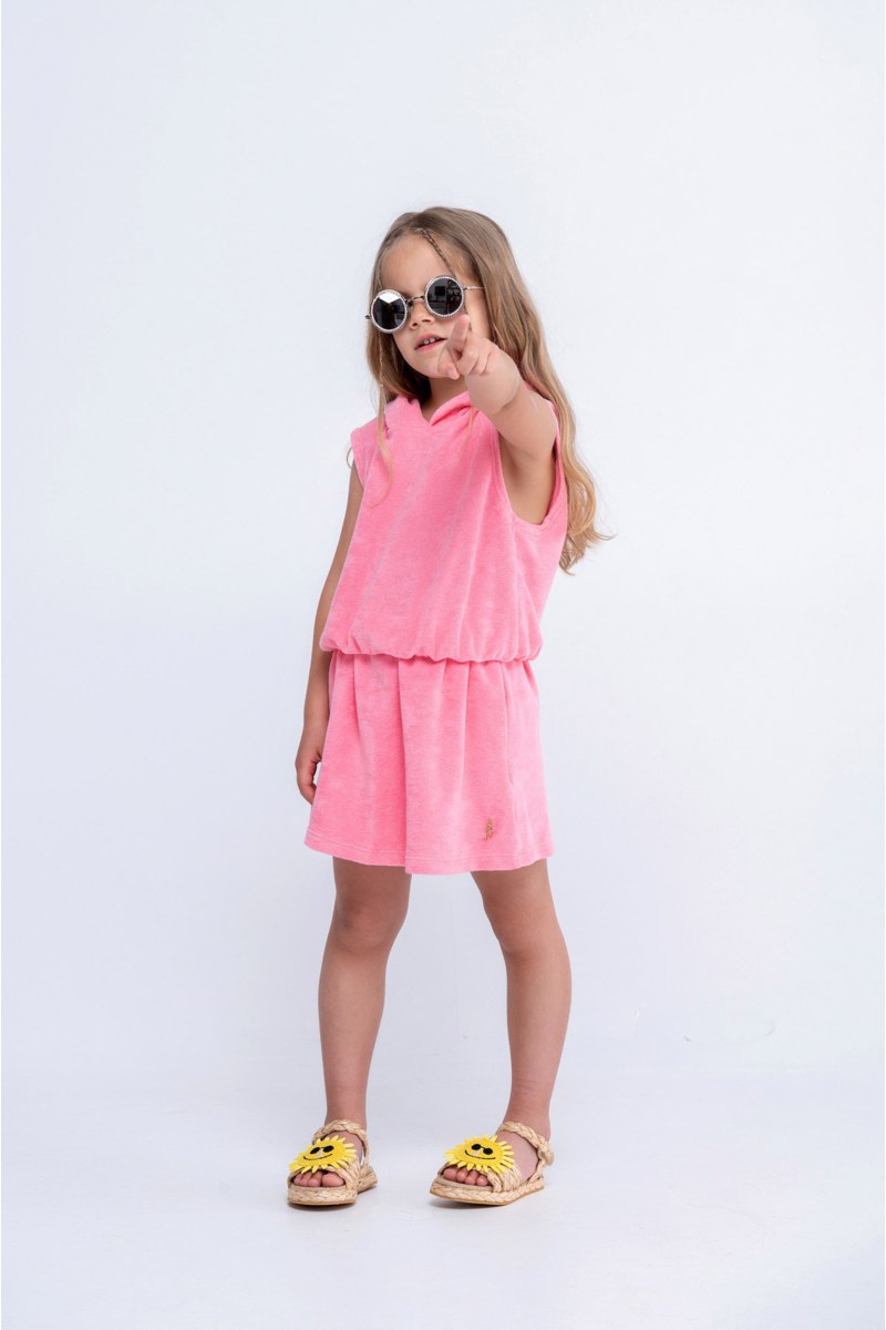 TERRY HOODIE MINI DRESS FOR GIRLS-24614131-722