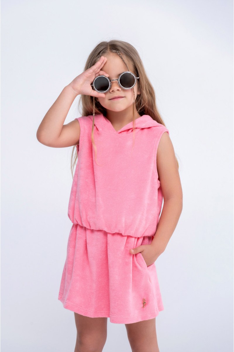 TERRY HOODIE MINI DRESS FOR GIRLS-24614131-722