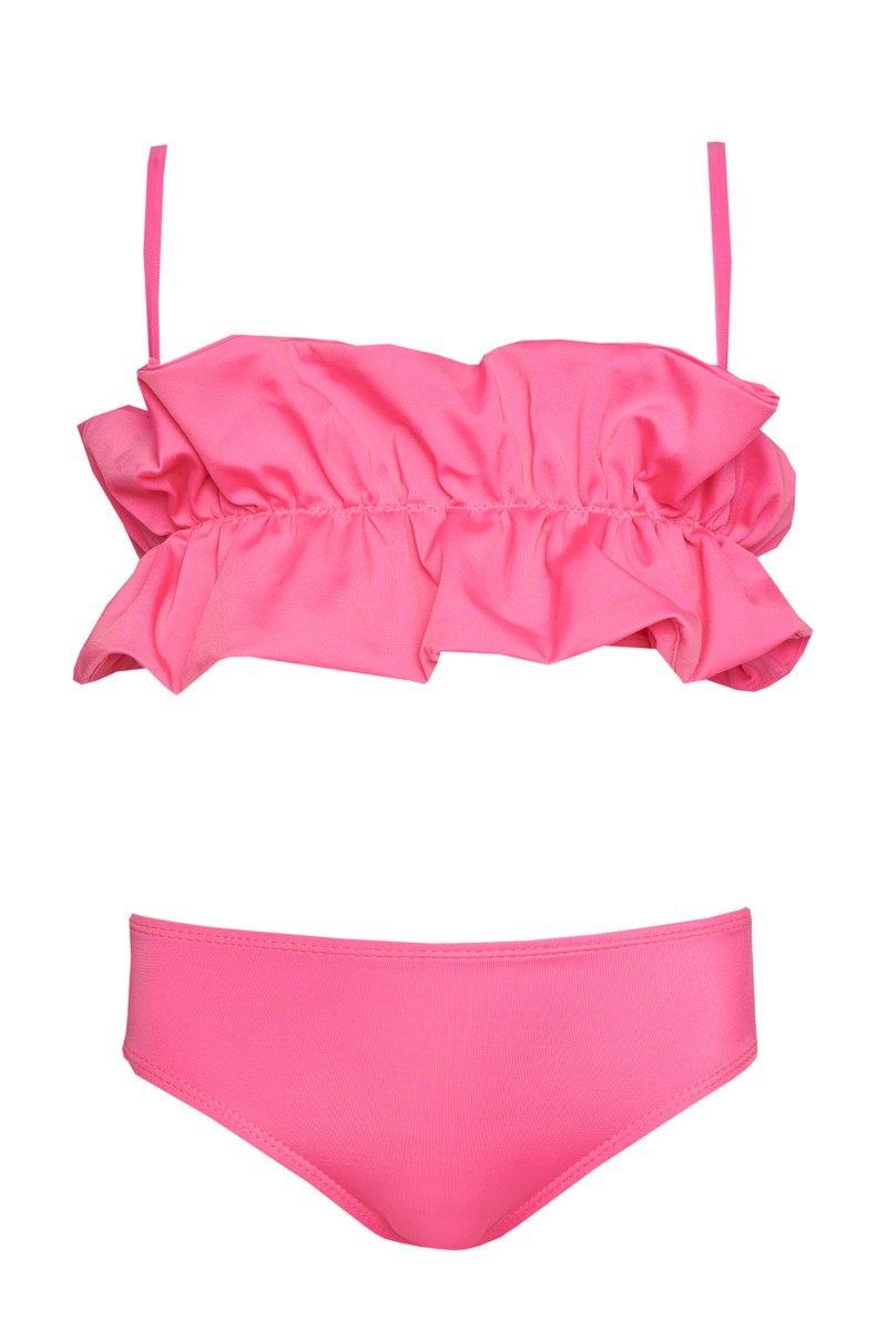 MONOCHROME RUFFLED BIKINI SET FOR GIRLS-24616040-715