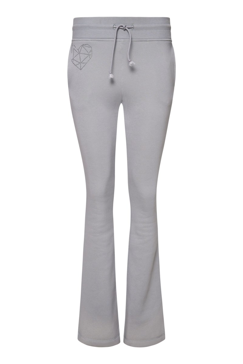 STRASS EMBELLISHED FLARED COTTON PANTS FOR TEENS-24631071-200