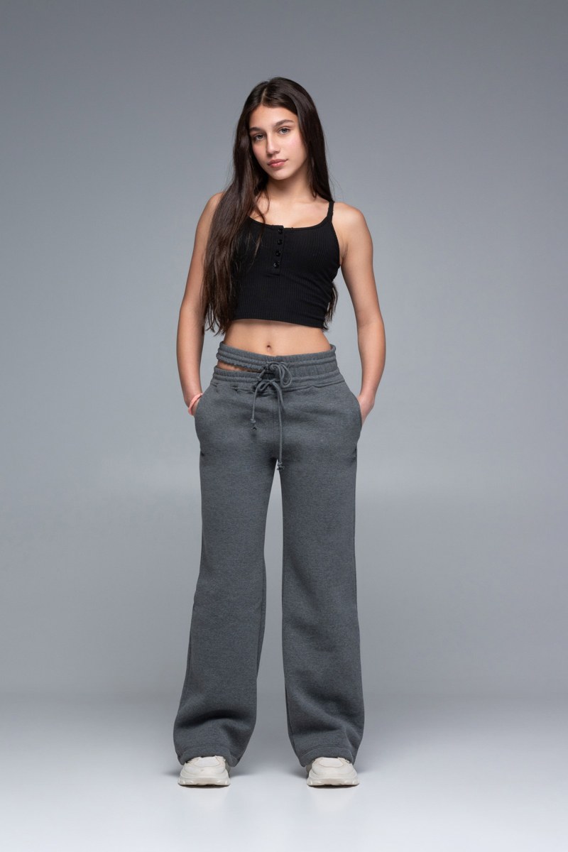FLARED COTTON PANTS FOR TEENS WITH CUT-OUT SIDE-24631077-212