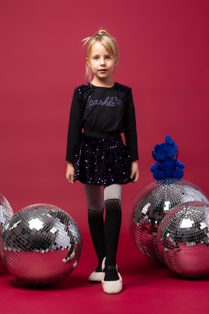 EMBELLISHED LONG SLEEVED COTTON TOP FOR GIRLS-24632027-110