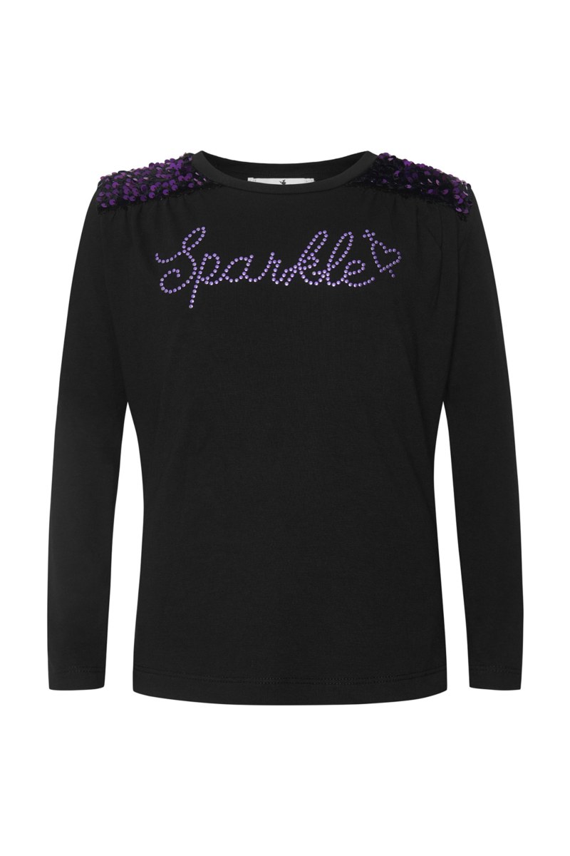 EMBELLISHED LONG SLEEVED COTTON TOP FOR GIRLS-24632027-110
