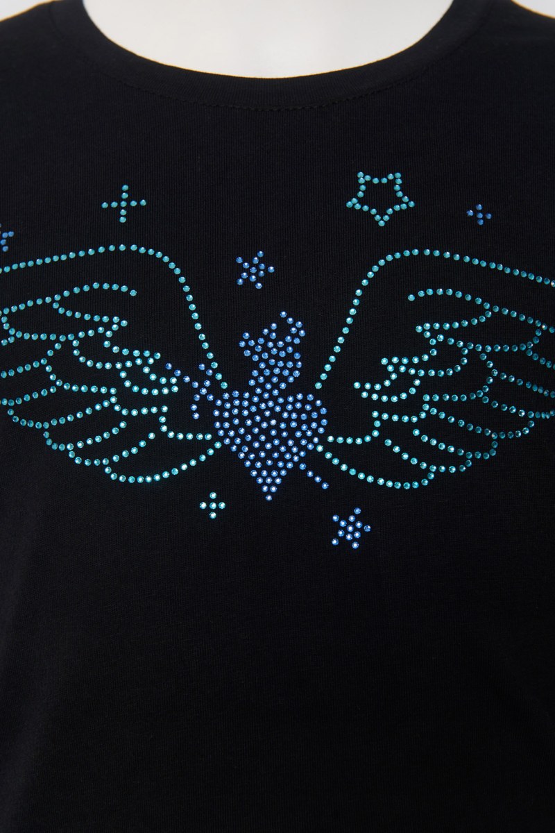 EMBELLISHED LONG SLEEVED COTTON TOP FOR GIRLS-24632029-110