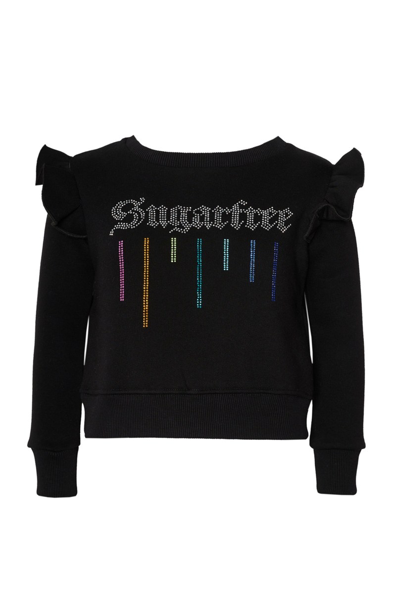 FRILLED LONG-SLEEVED COTTON SWEATSHIRT FOR GIRLS-24632050-110