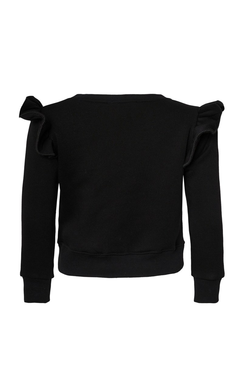 FRILLED LONG-SLEEVED COTTON SWEATSHIRT FOR GIRLS-24632050-110