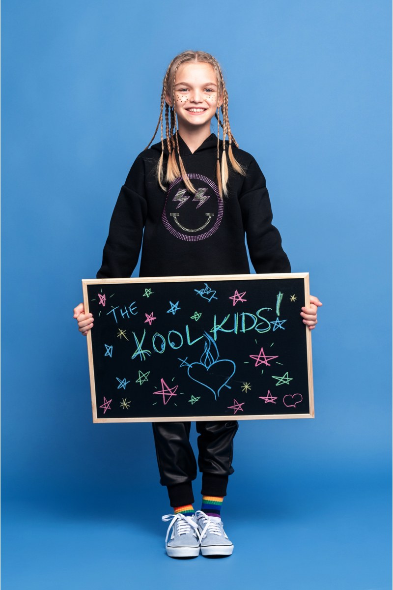 HOODED COTTON SWEATSHIRT FOR GIRLS-24632052-110