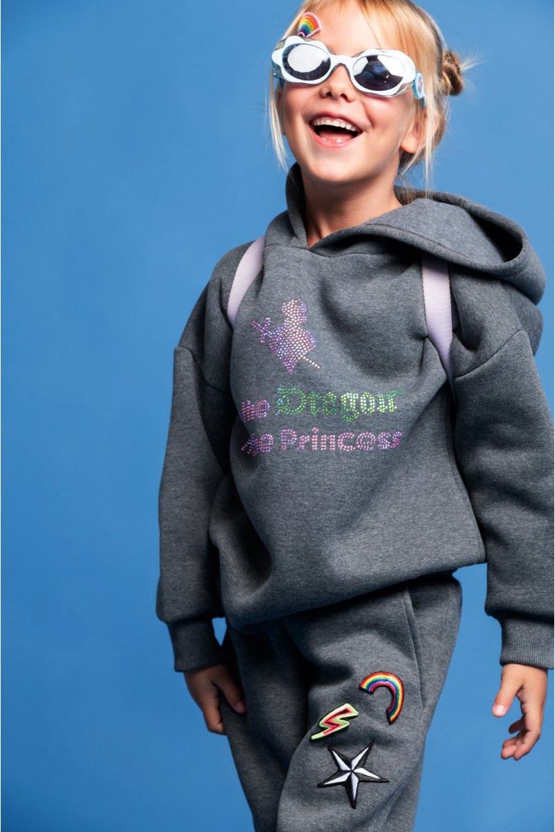HOODED COTTON SWEATSHIRT FOR GIRLS-24632053-212