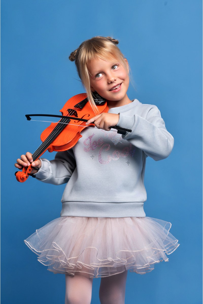 STRASS EMBELLISHED COTTON SWEATSHIRT FOR GIRLS-24632055-200