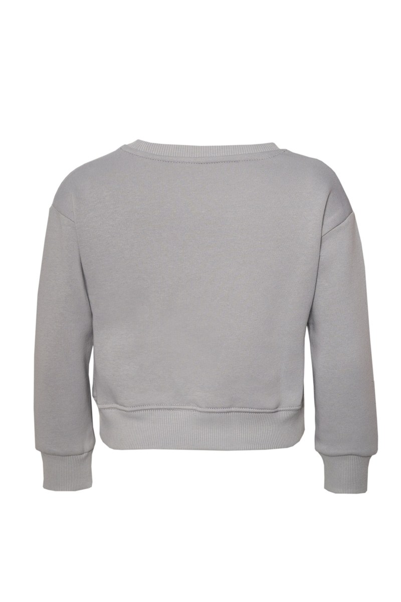 STRASS EMBELLISHED COTTON SWEATSHIRT FOR GIRLS-24632055-200