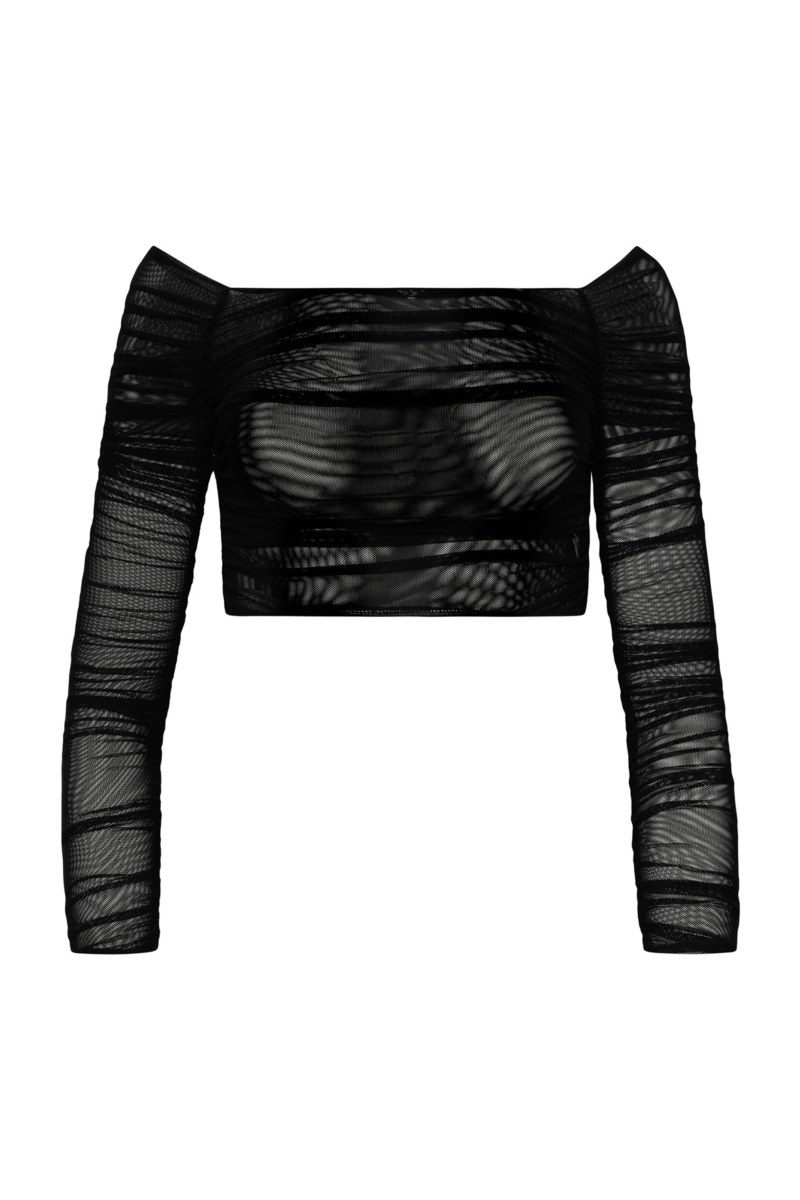 SEMI-SHEER OFF-THE-SHOULDER CROPPED TOP FOR TEENS-24632074-110