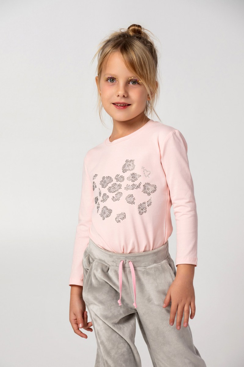 EMBELLISHED LONG SLEEVED COTTON TOP FOR GIRLS-24632127-711